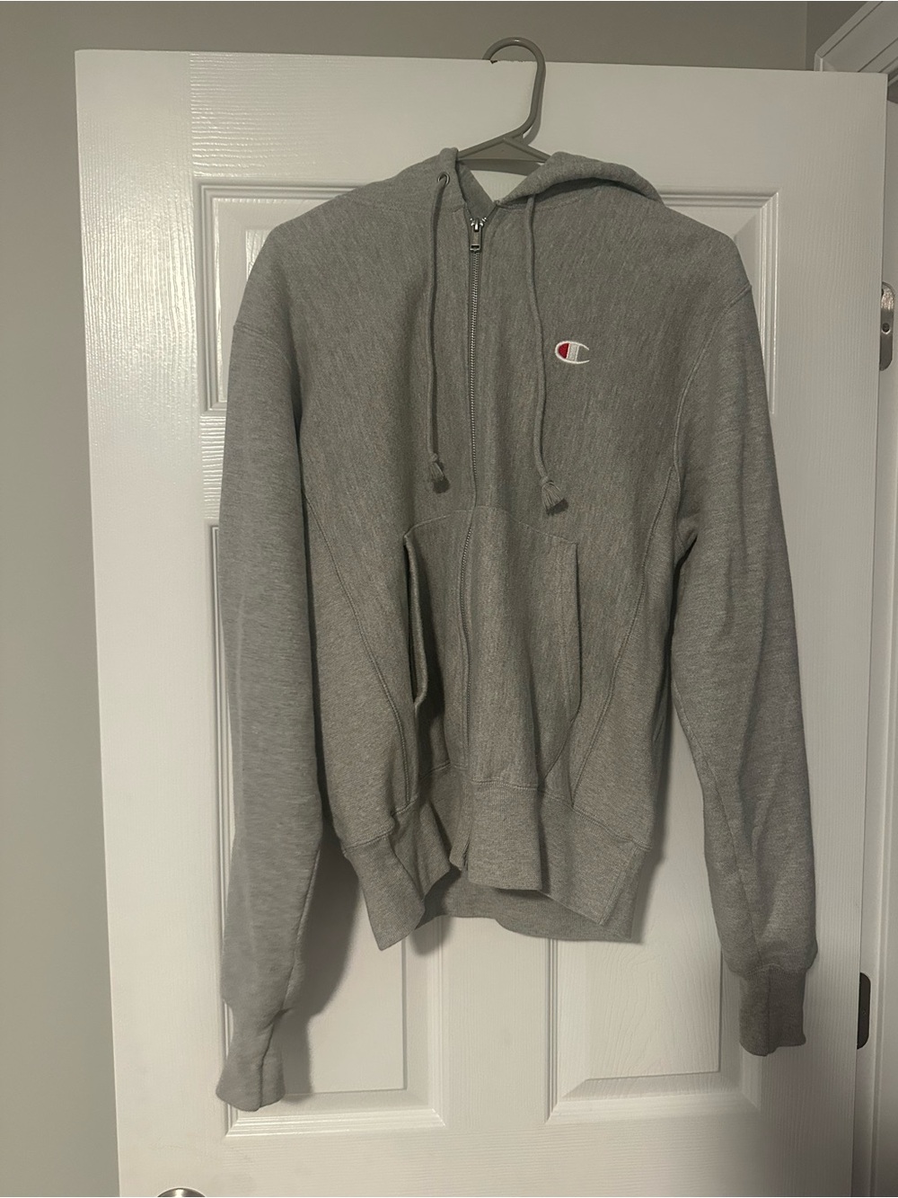 Men’s Champion Light Gray Full-Zip Hoodie